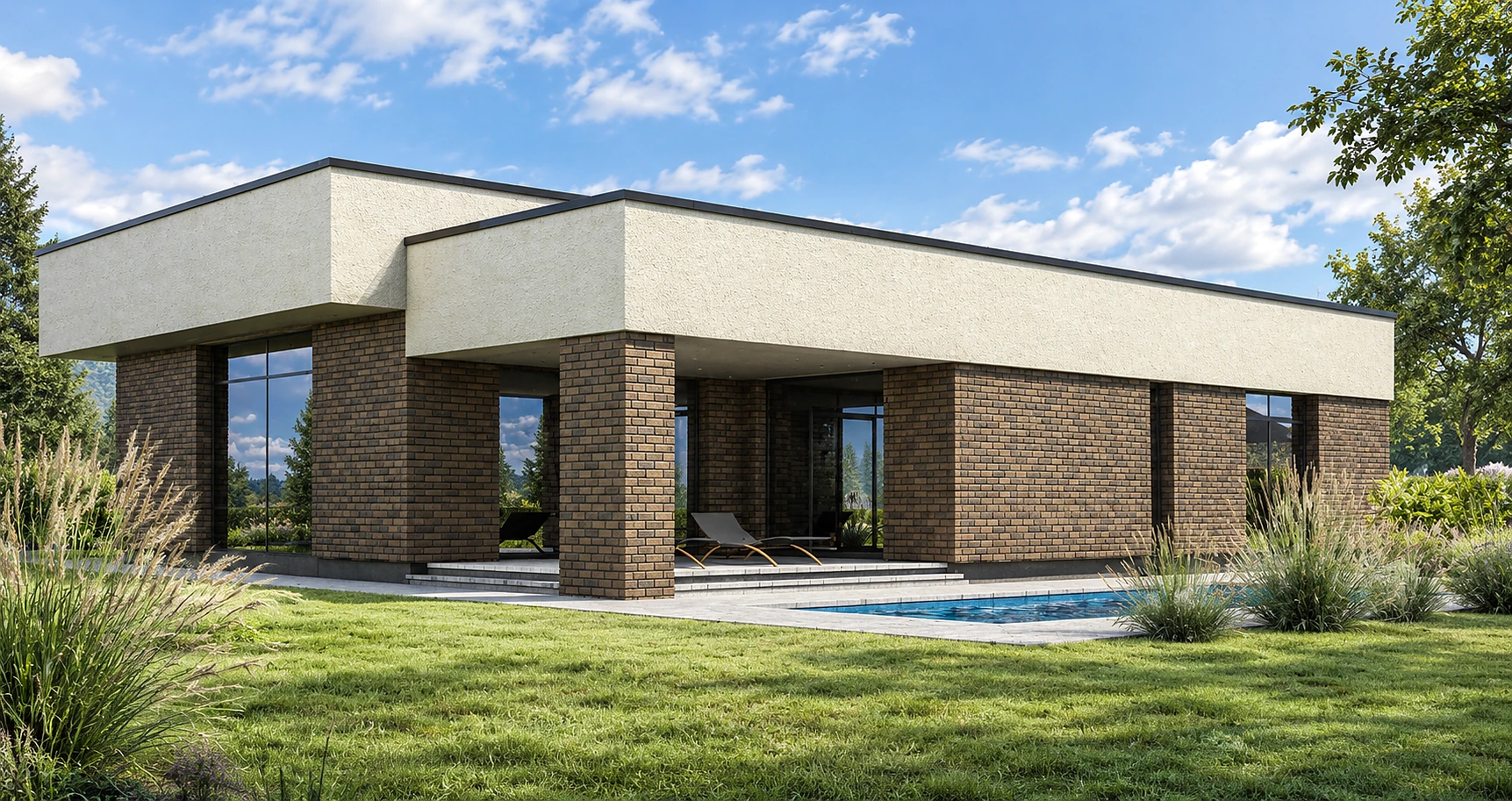 Minimalistinė architektūra – architektūrinė vizualizacija
